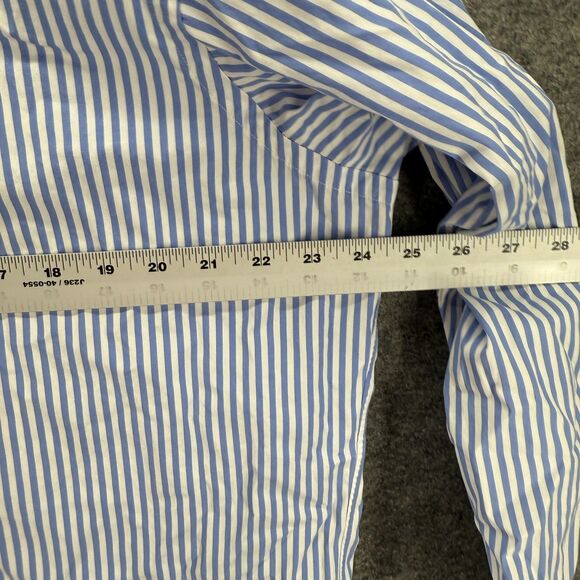 Ralph Lauren Shirt Men 16 Blue Striped Button Up Collared Long Sleeve Classic - Picture 4 of 6